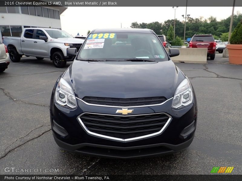 Blue Velvet Metallic / Jet Black 2016 Chevrolet Equinox LS AWD