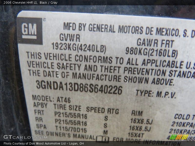 Black / Gray 2006 Chevrolet HHR LS