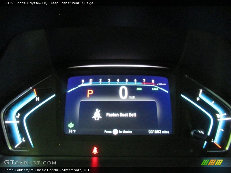 Deep Scarlet Pearl / Beige 2019 Honda Odyssey EX