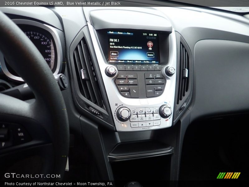 Blue Velvet Metallic / Jet Black 2016 Chevrolet Equinox LS AWD