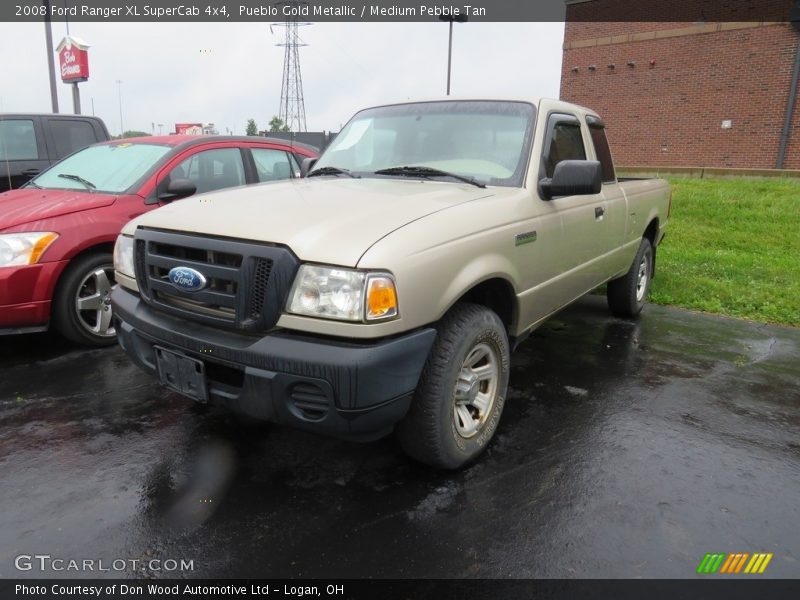 Pueblo Gold Metallic / Medium Pebble Tan 2008 Ford Ranger XL SuperCab 4x4