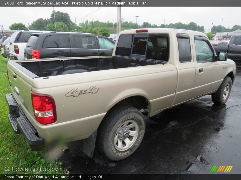 Pueblo Gold Metallic / Medium Pebble Tan 2008 Ford Ranger XL SuperCab 4x4
