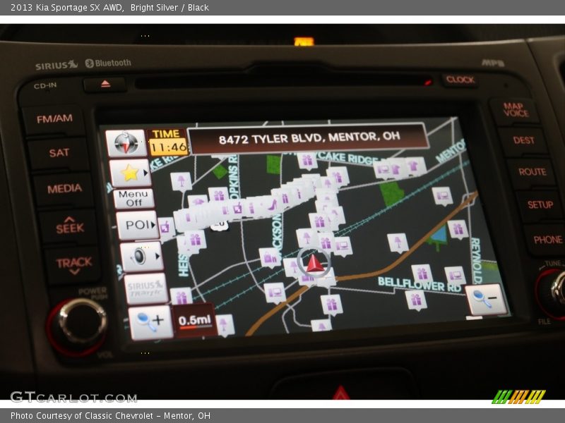 Bright Silver / Black 2013 Kia Sportage SX AWD