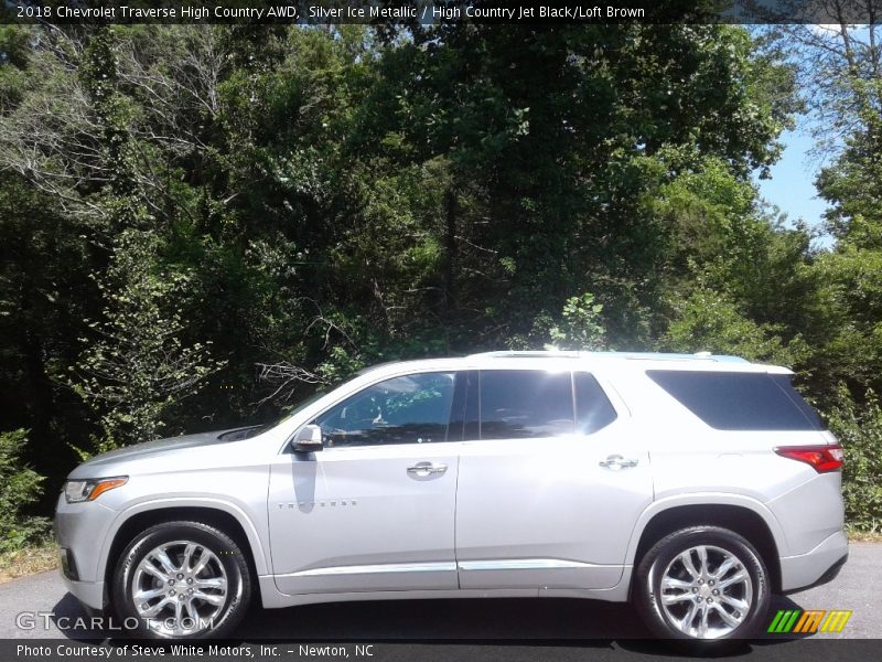 Silver Ice Metallic / High Country Jet Black/Loft Brown 2018 Chevrolet Traverse High Country AWD
