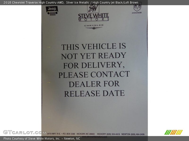 Silver Ice Metallic / High Country Jet Black/Loft Brown 2018 Chevrolet Traverse High Country AWD