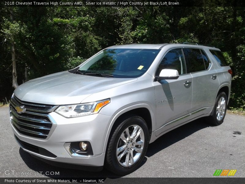 Silver Ice Metallic / High Country Jet Black/Loft Brown 2018 Chevrolet Traverse High Country AWD