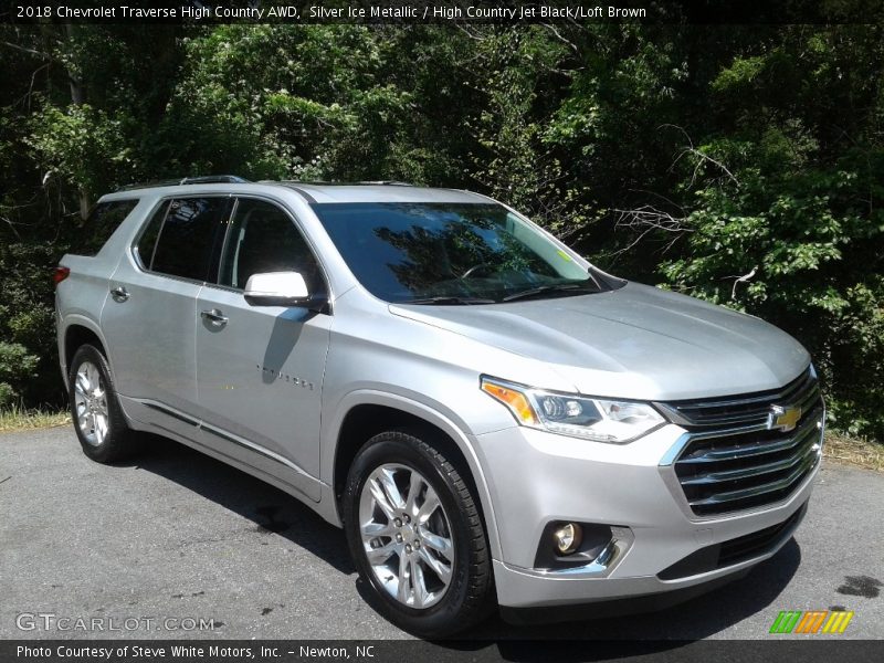 Silver Ice Metallic / High Country Jet Black/Loft Brown 2018 Chevrolet Traverse High Country AWD