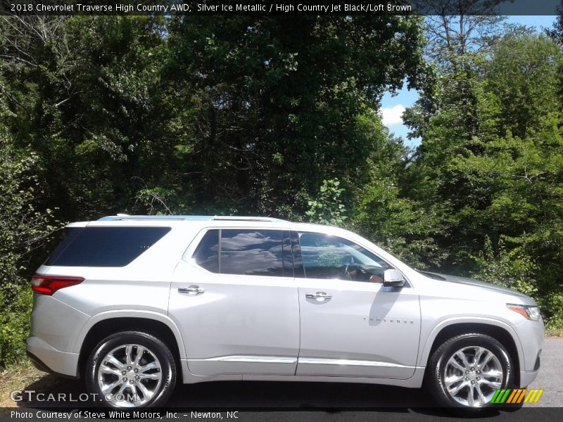 Silver Ice Metallic / High Country Jet Black/Loft Brown 2018 Chevrolet Traverse High Country AWD