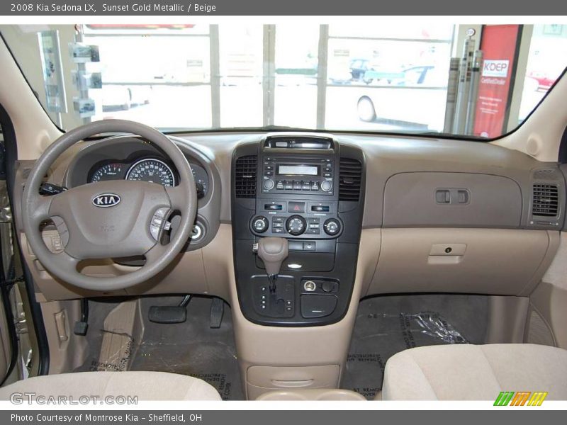 Sunset Gold Metallic / Beige 2008 Kia Sedona LX