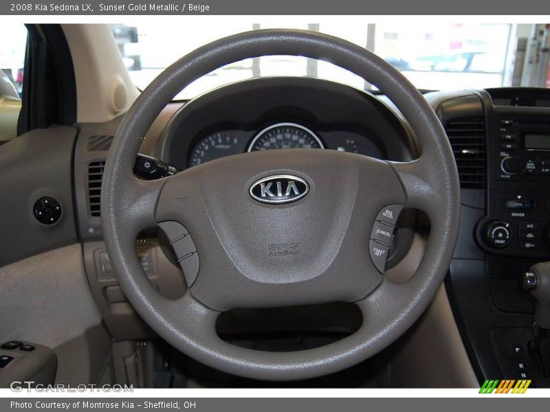 Sunset Gold Metallic / Beige 2008 Kia Sedona LX