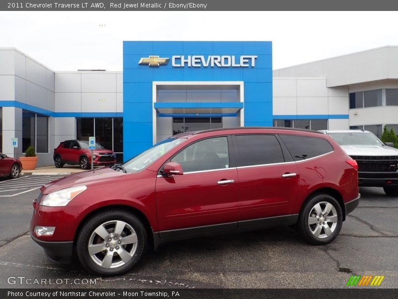 Red Jewel Metallic / Ebony/Ebony 2011 Chevrolet Traverse LT AWD