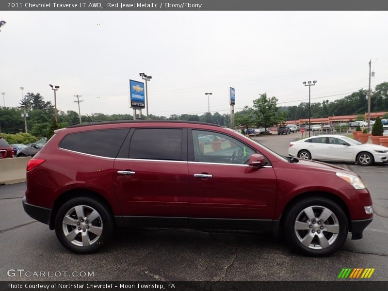 Red Jewel Metallic / Ebony/Ebony 2011 Chevrolet Traverse LT AWD