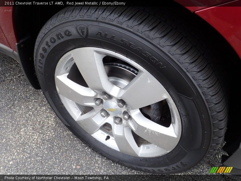 Red Jewel Metallic / Ebony/Ebony 2011 Chevrolet Traverse LT AWD