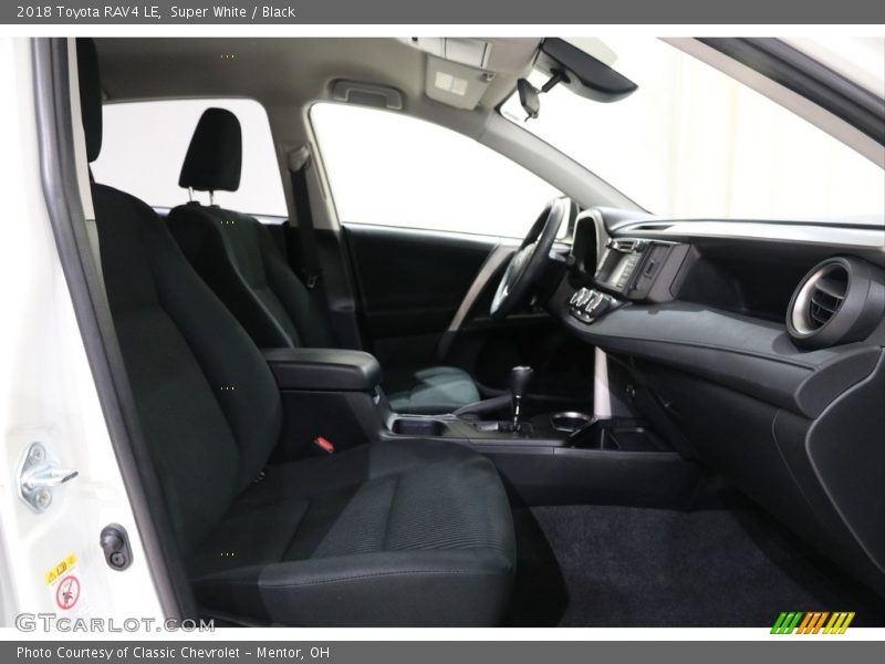 Super White / Black 2018 Toyota RAV4 LE