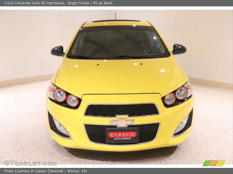 Bright Yellow / RS Jet Black 2016 Chevrolet Sonic RS Hatchback