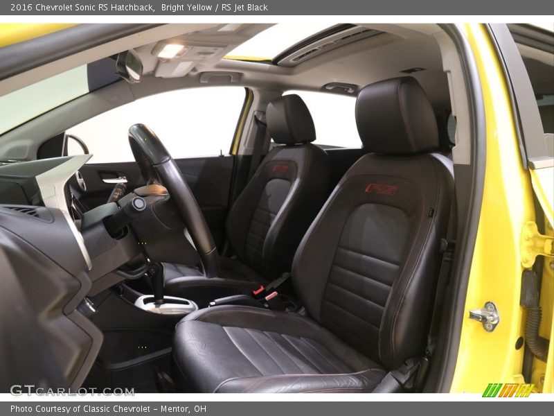 Front Seat of 2016 Sonic RS Hatchback