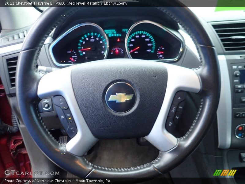 Red Jewel Metallic / Ebony/Ebony 2011 Chevrolet Traverse LT AWD