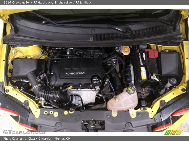  2016 Sonic RS Hatchback Engine - 1.4 Liter Turbocharged DOHC 16-Valve VVT 4 Cylinder