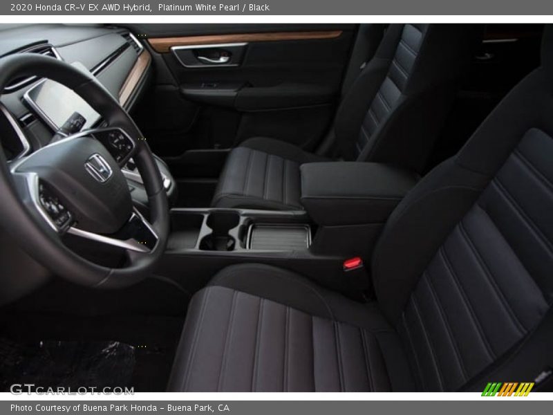 Platinum White Pearl / Black 2020 Honda CR-V EX AWD Hybrid