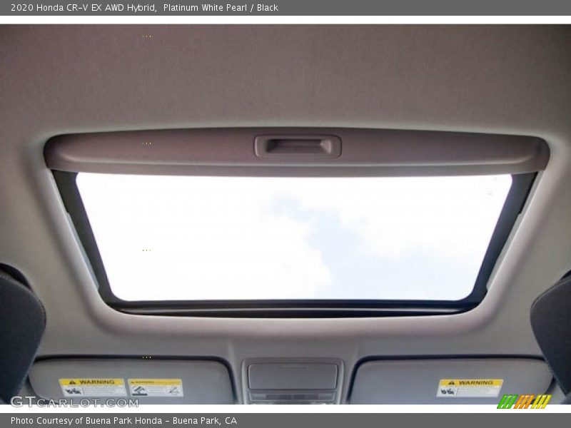 Platinum White Pearl / Black 2020 Honda CR-V EX AWD Hybrid