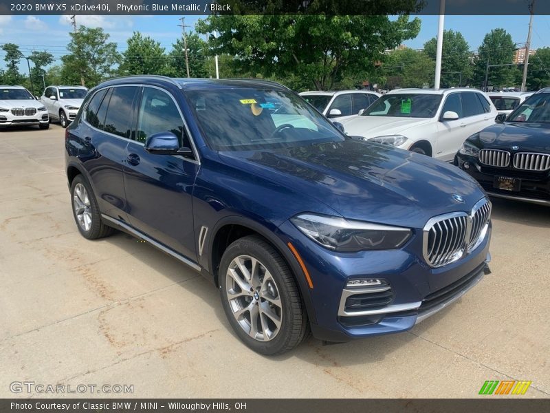 Phytonic Blue Metallic / Black 2020 BMW X5 xDrive40i