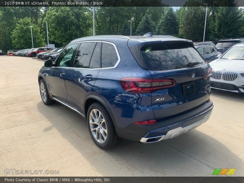 Phytonic Blue Metallic / Black 2020 BMW X5 xDrive40i