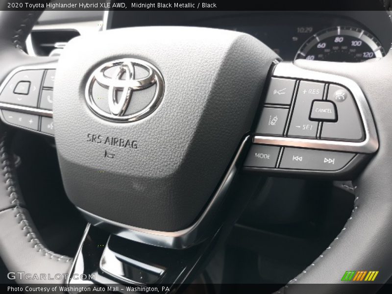 Midnight Black Metallic / Black 2020 Toyota Highlander Hybrid XLE AWD