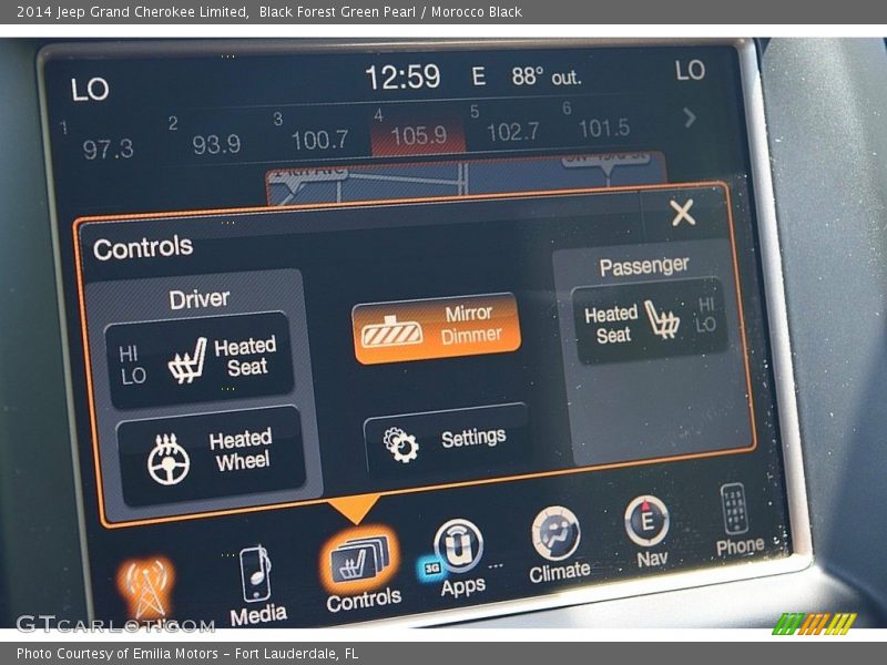 Controls of 2014 Grand Cherokee Limited