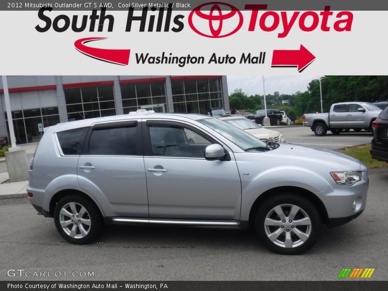 Cool Silver Metallic / Black 2012 Mitsubishi Outlander GT S AWD