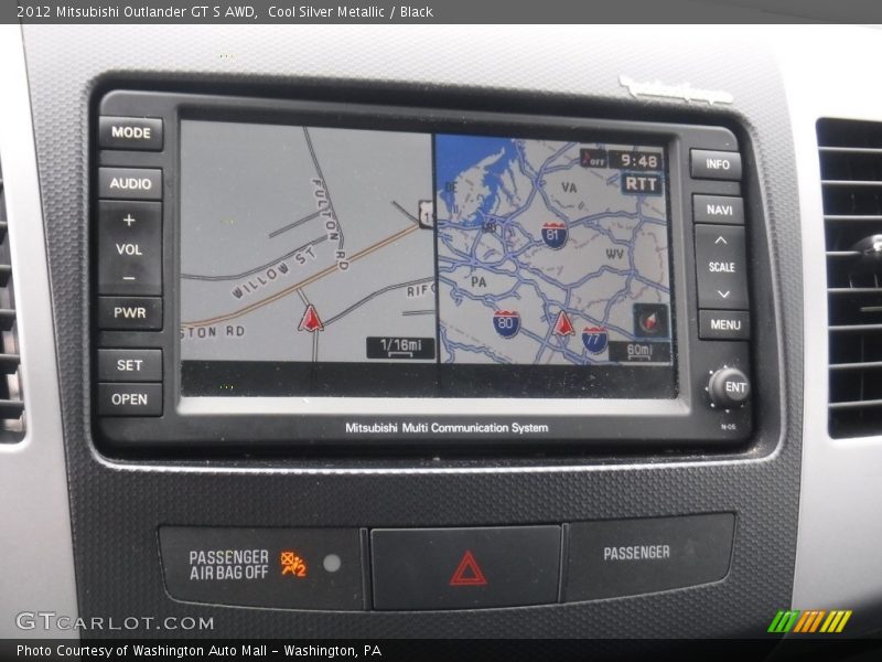Cool Silver Metallic / Black 2012 Mitsubishi Outlander GT S AWD