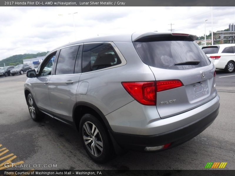 Lunar Silver Metallic / Gray 2017 Honda Pilot EX-L AWD w/Navigation