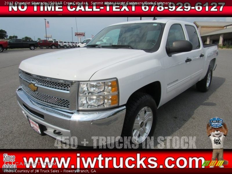 Summit White / Light Cashmere/Dark Cashmere 2013 Chevrolet Silverado 1500 LT Crew Cab 4x4