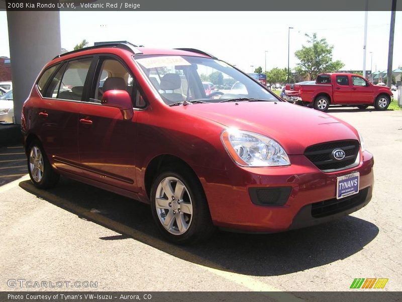 Volcanic Red / Beige 2008 Kia Rondo LX V6