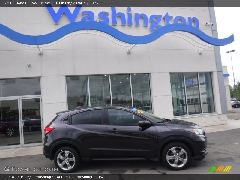 Mulberry Metallic / Black 2017 Honda HR-V EX AWD