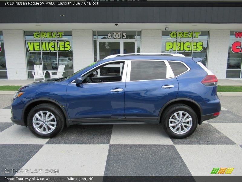 Caspian Blue / Charcoal 2019 Nissan Rogue SV AWD