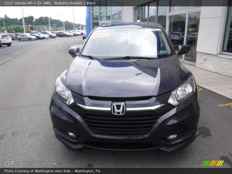 Mulberry Metallic / Black 2017 Honda HR-V EX AWD