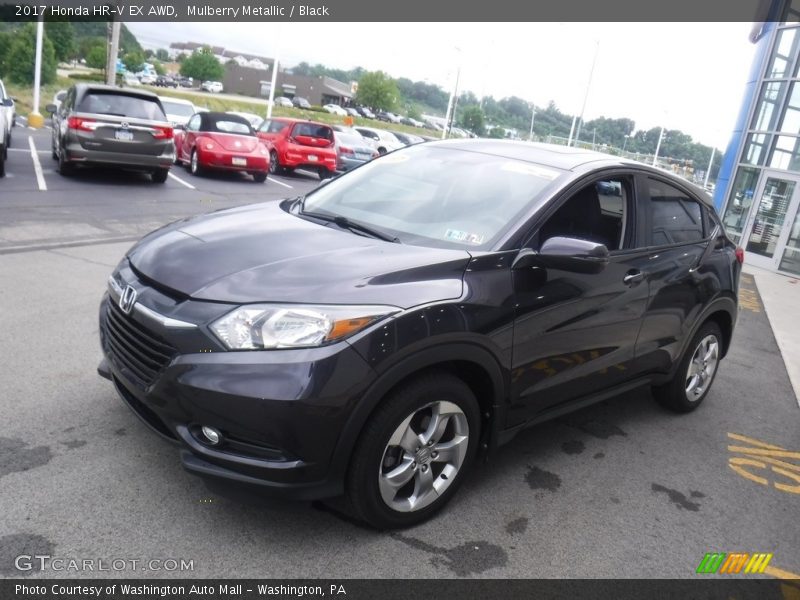 Mulberry Metallic / Black 2017 Honda HR-V EX AWD