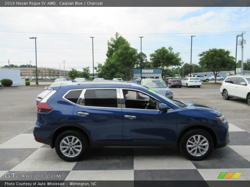 Caspian Blue / Charcoal 2019 Nissan Rogue SV AWD