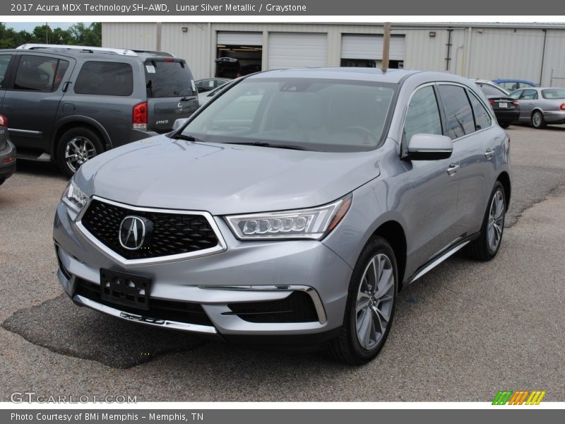 Lunar Silver Metallic / Graystone 2017 Acura MDX Technology SH-AWD