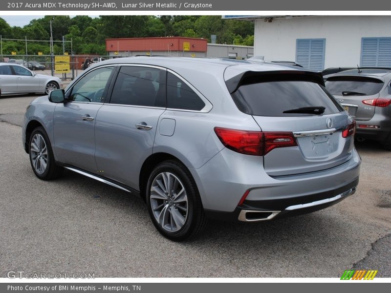 Lunar Silver Metallic / Graystone 2017 Acura MDX Technology SH-AWD