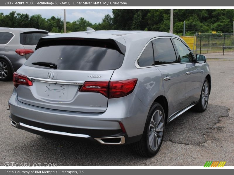 Lunar Silver Metallic / Graystone 2017 Acura MDX Technology SH-AWD