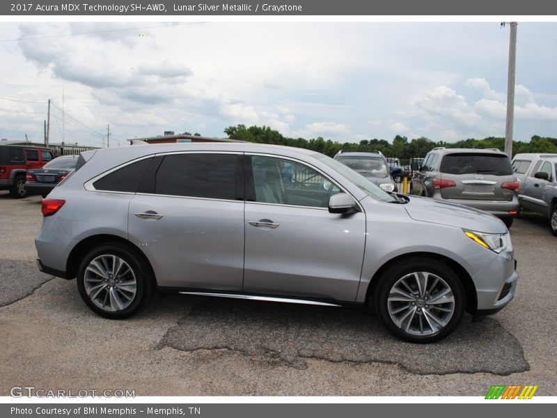 Lunar Silver Metallic / Graystone 2017 Acura MDX Technology SH-AWD