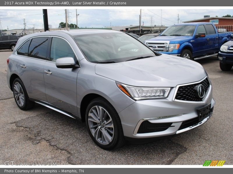 Lunar Silver Metallic / Graystone 2017 Acura MDX Technology SH-AWD