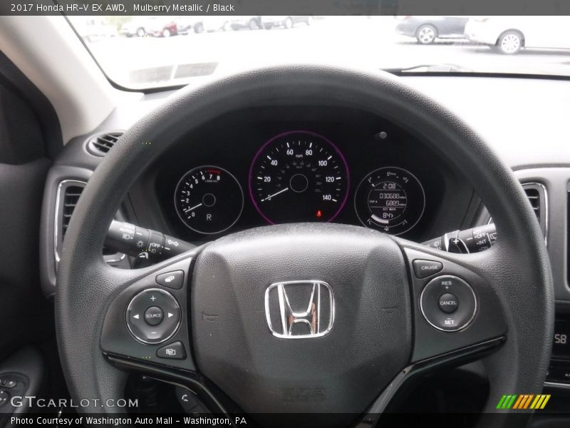 Mulberry Metallic / Black 2017 Honda HR-V EX AWD