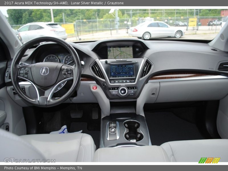 Lunar Silver Metallic / Graystone 2017 Acura MDX Technology SH-AWD
