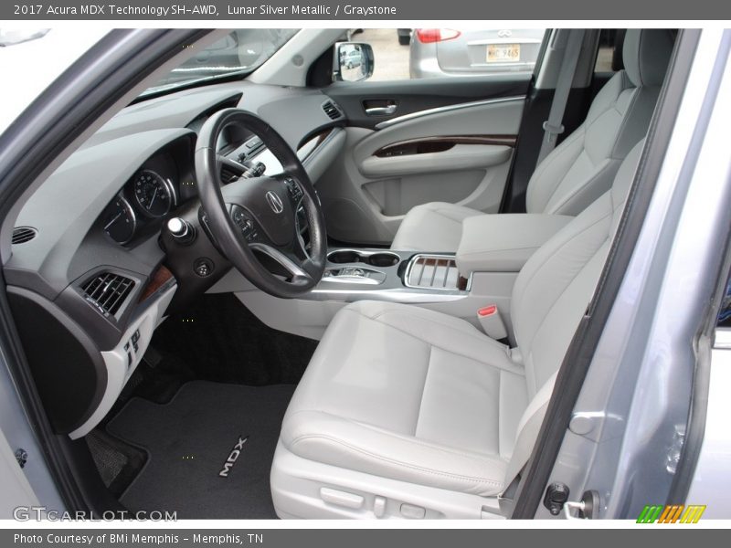 Lunar Silver Metallic / Graystone 2017 Acura MDX Technology SH-AWD