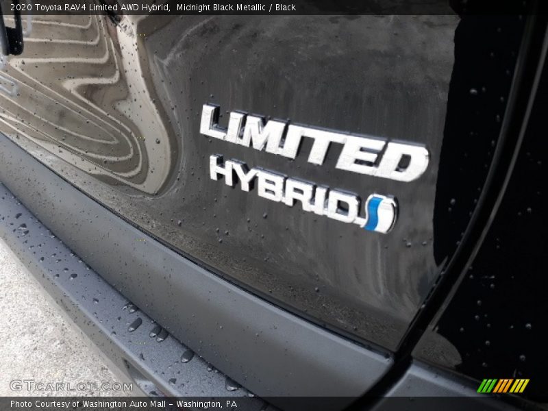 Midnight Black Metallic / Black 2020 Toyota RAV4 Limited AWD Hybrid