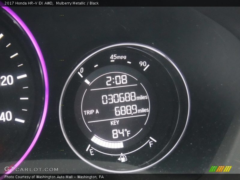 Mulberry Metallic / Black 2017 Honda HR-V EX AWD