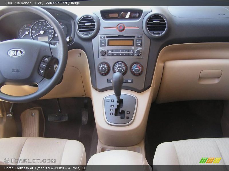 Volcanic Red / Beige 2008 Kia Rondo LX V6