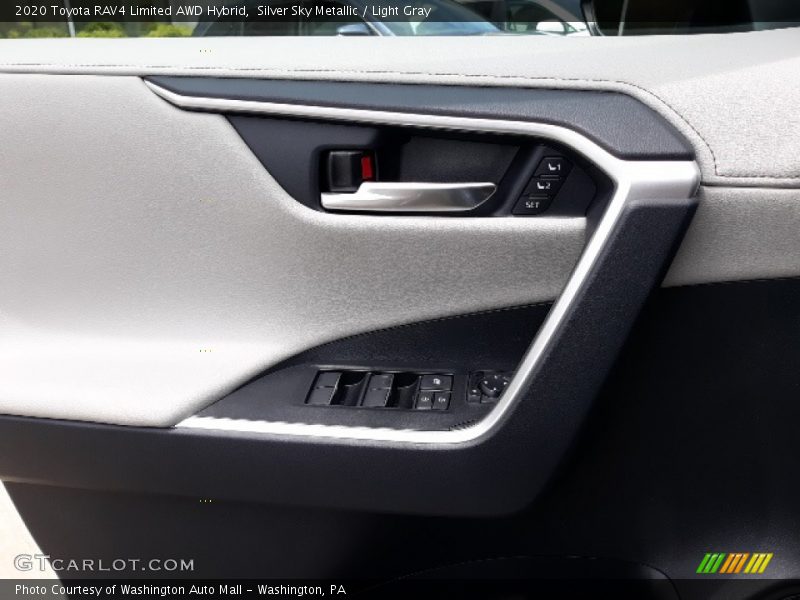 Silver Sky Metallic / Light Gray 2020 Toyota RAV4 Limited AWD Hybrid